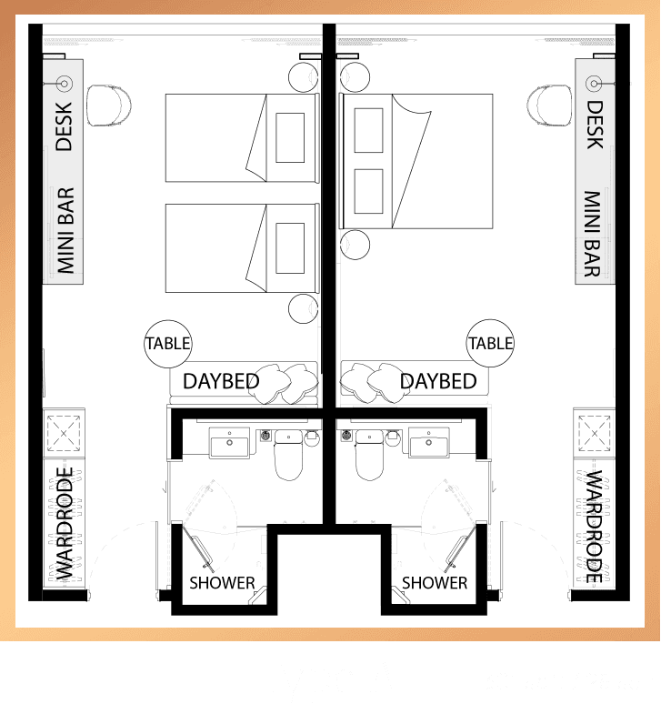 Richmond JBCC Type A · Hotel Rooms (Twin & King) — 